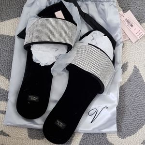 Victoria's Secret Studded Velvet Slippers